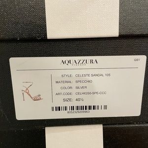 Aquazurra Celeste Sandal 105 Silver